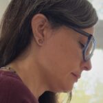 Close up of Heather Kerley with a contemplative expression.