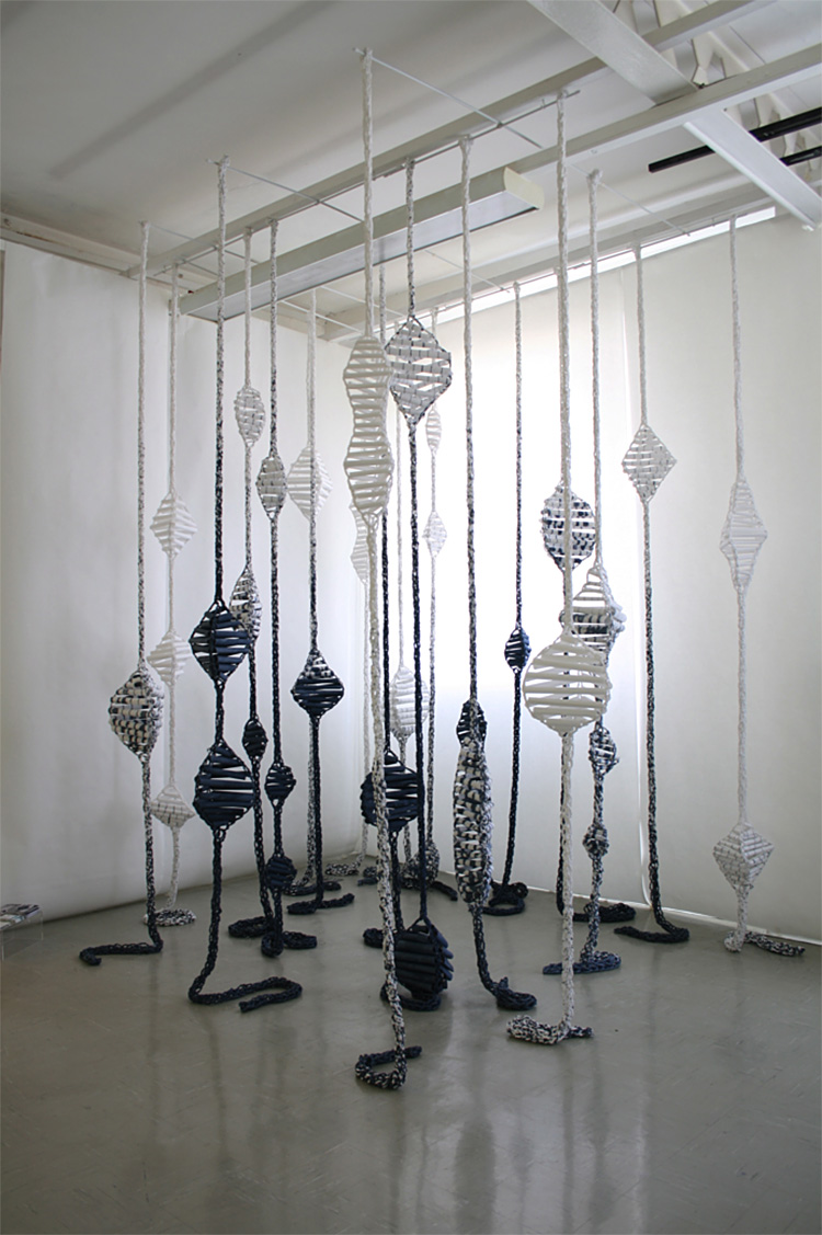 Textile Artist Pippa Andrews Wave first installation ...