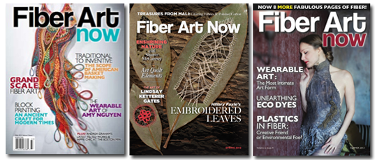 Fiber Art Now is one of the best textile art magazines available through print or digital versions.