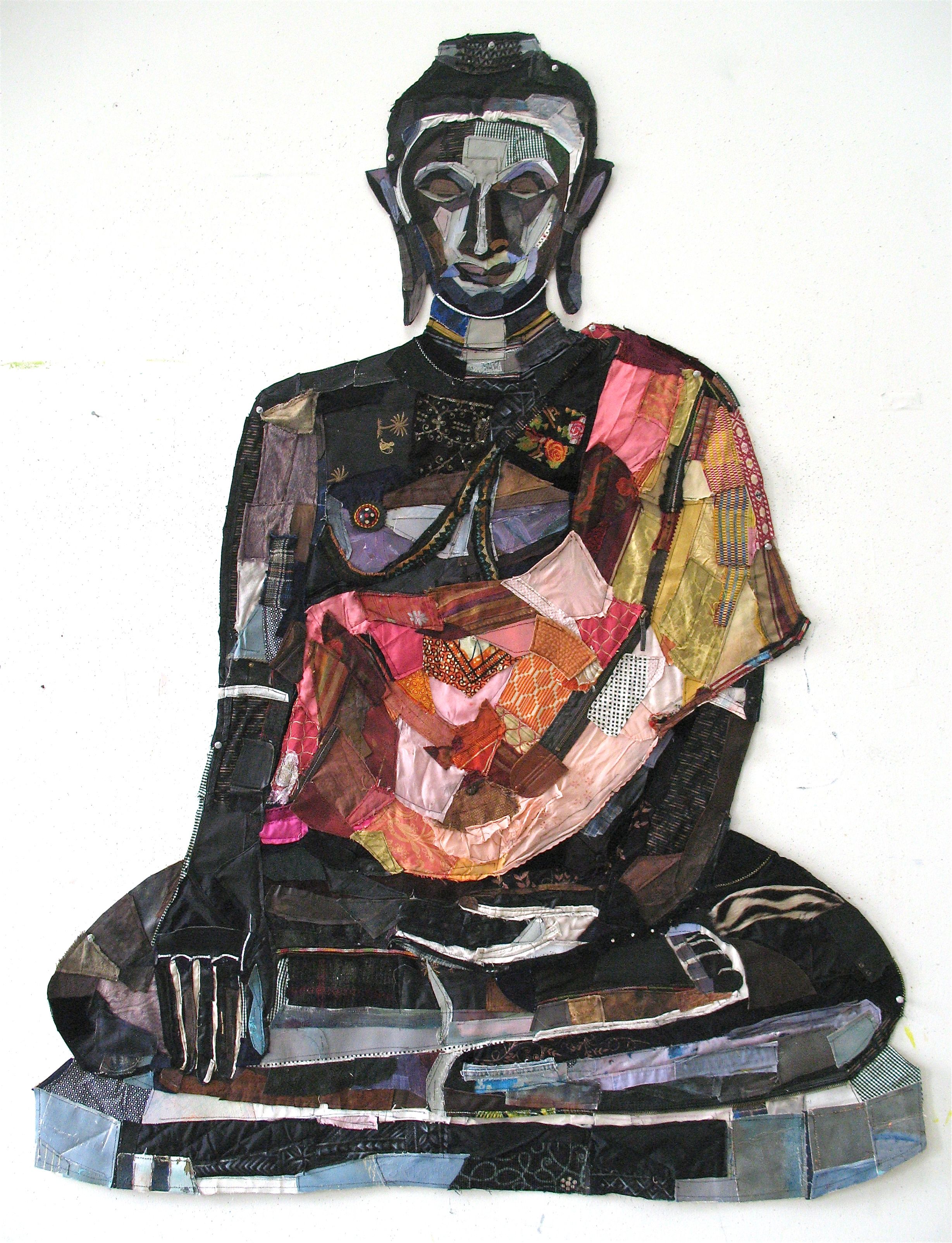 A piece entitled Buddha by mixed media textile artist Reineke Hollander