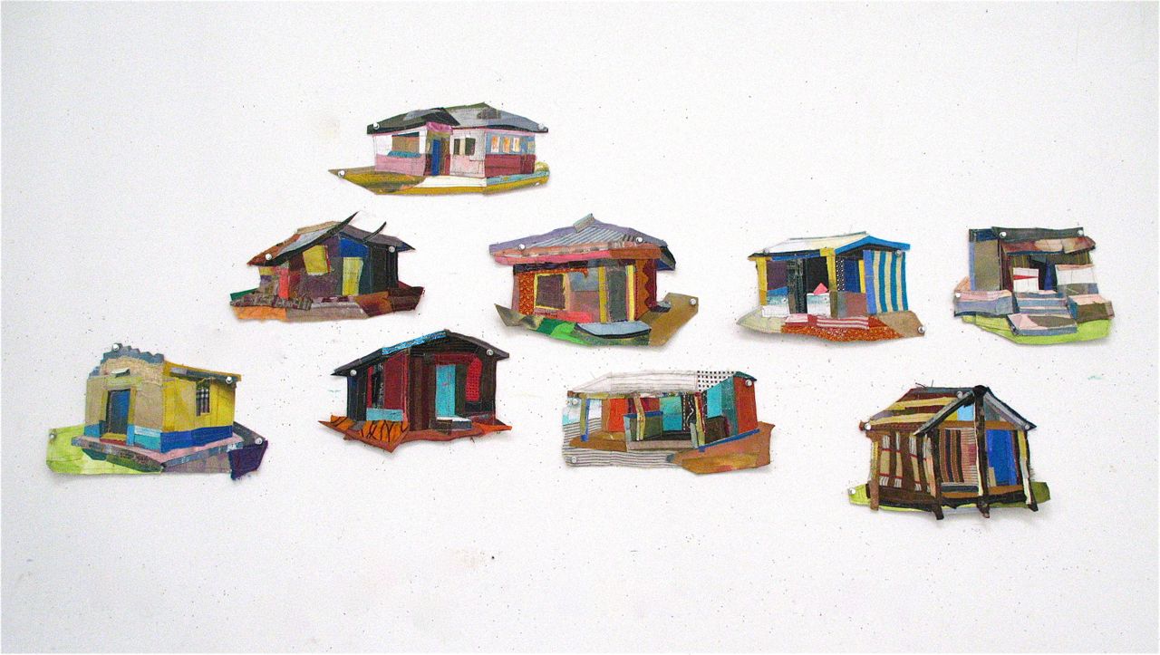 A piece by textile artist Reineke Hollander entitled Village