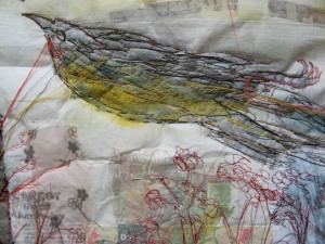 A work in progress by textile artist Cas Holmes