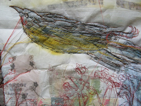 A work in progress by textile artist Cas Holmes