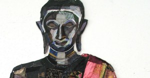 Textile artist Reineke Hollander - detail of Buddha