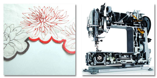 The best and most reliable sewing machine for embroidery is a simple heavy Bernina according to designer Karen Nicol