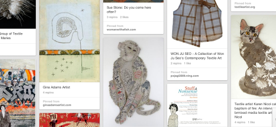 Pinterest is the perfect online platform for textile artists