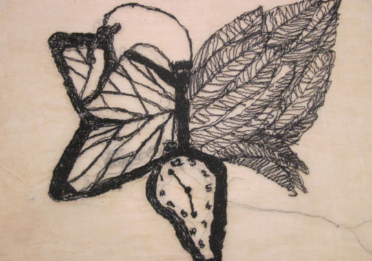 Ryan Smith created this embroidered piece in a class held at the Grimsby Institute