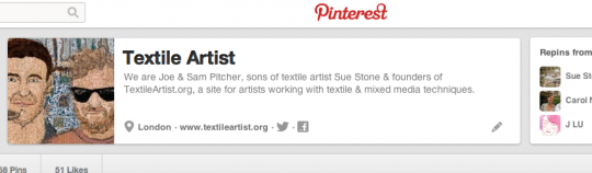 TextileArtist.org on Pinterest