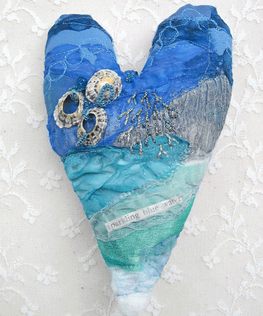 Carolyn saxby is well-known for her textile hearts
