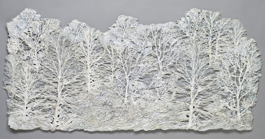 Lesley Richmond's current series of textile art takes its inspiration from trees and forests