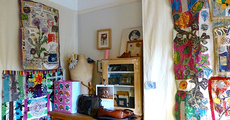 Displaying and hanging textile art