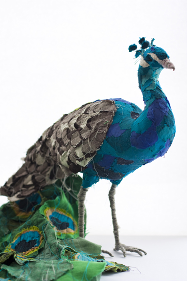 Abigail Brown - textile peacock