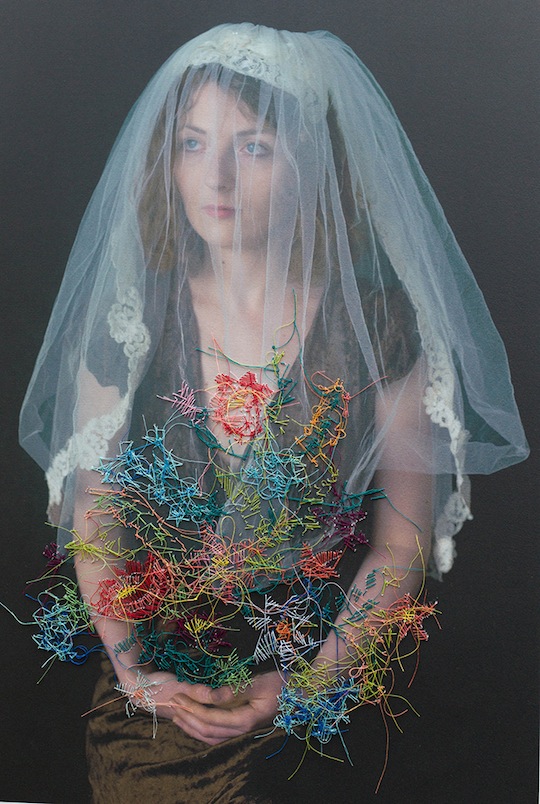 Melissa Zexter creates embroidered photography