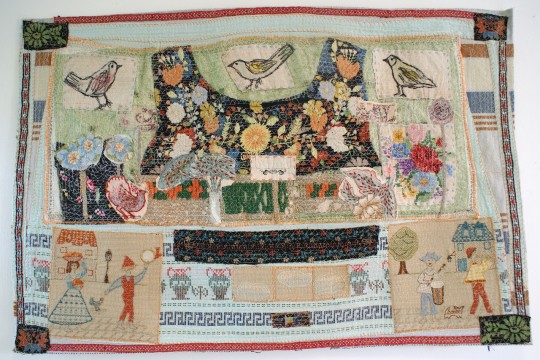 ‘Greek Dress Apron’, Anne Kelly, mixed media textile