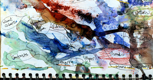 Bren Boardman textile artist - min-mapping and sketchbooks for artists