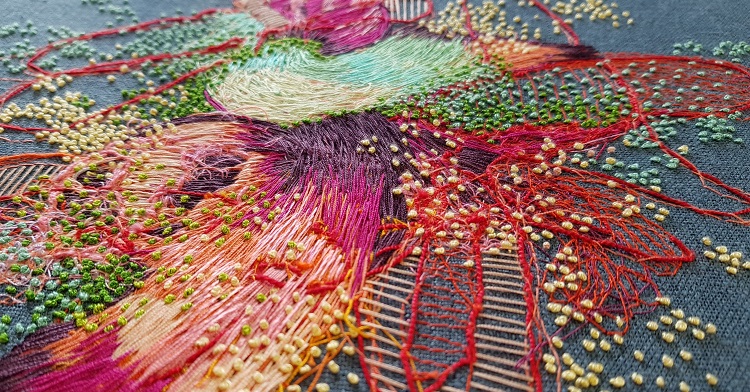 Kristine Stattin, Effervescence (detail), 2021. 30cm x 30cm (12