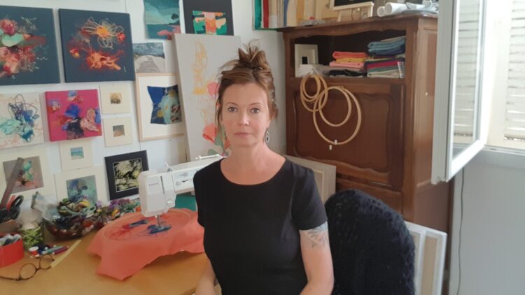 Kristine Stattin in her home studio.