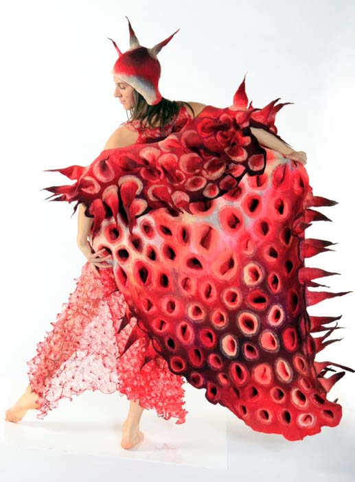 A costume by textile artist and designer Marjolein Dallinga