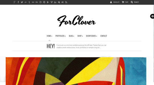 For Clover WordPress theme by Mojo Themes