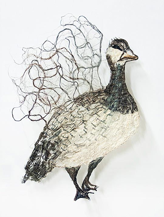 Figurative textile art by Raija Jokinen