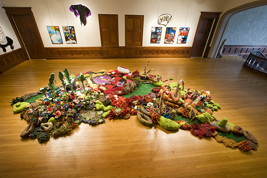 Leisa Rich - Beauty From the Beast installation, 2009, Mixed Media, Quilting, Smocking, Machine and Hand Embroidery