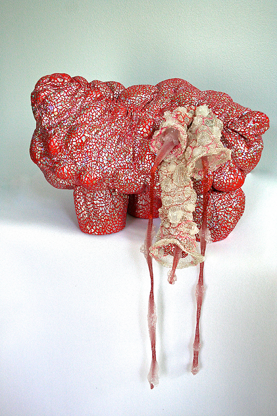 Leisa Rich - Disco Metastasis, 2013, Machine Embroidery, Silicone Injection