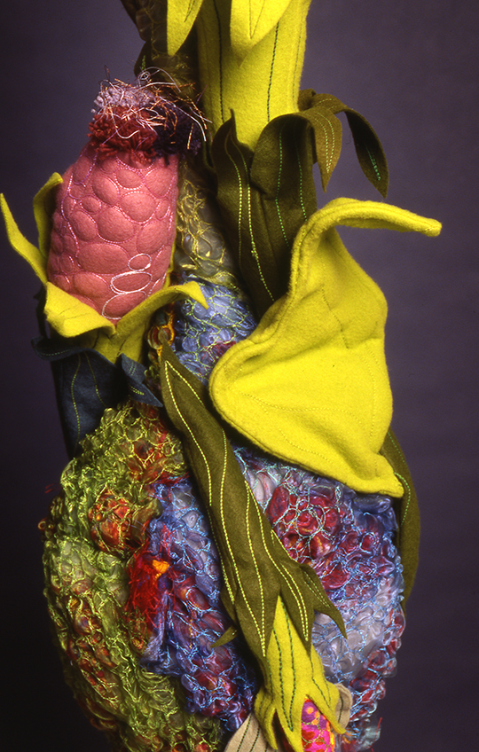 Leisa Rich - Frogs Eat Butterlies, 2006, Machine embroidery