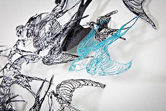 Leisa Rich - Mass Hysteria, 2013, Machine Embroidery (Detail 1)