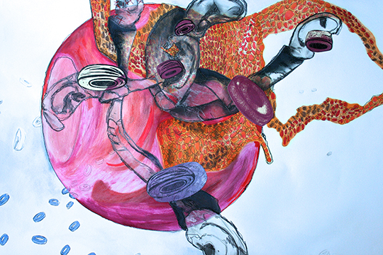 Leisa Rich - Never Mind, 2014, Drawing/Machine embroidery