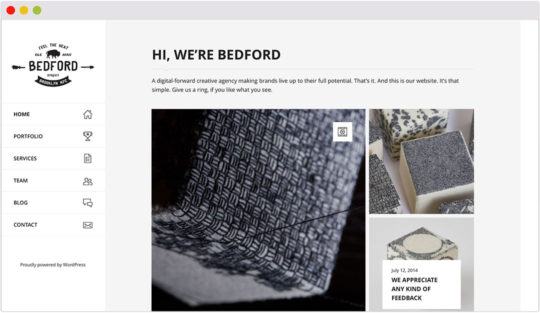 Bedford – Responsive Portfolio WordPress Theme