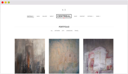 Centreal - stylish WordPress template for art websites