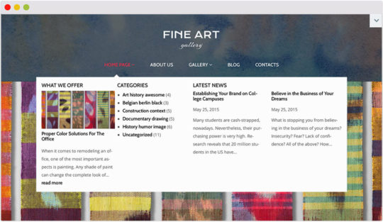 Art Gallery WordPress theme