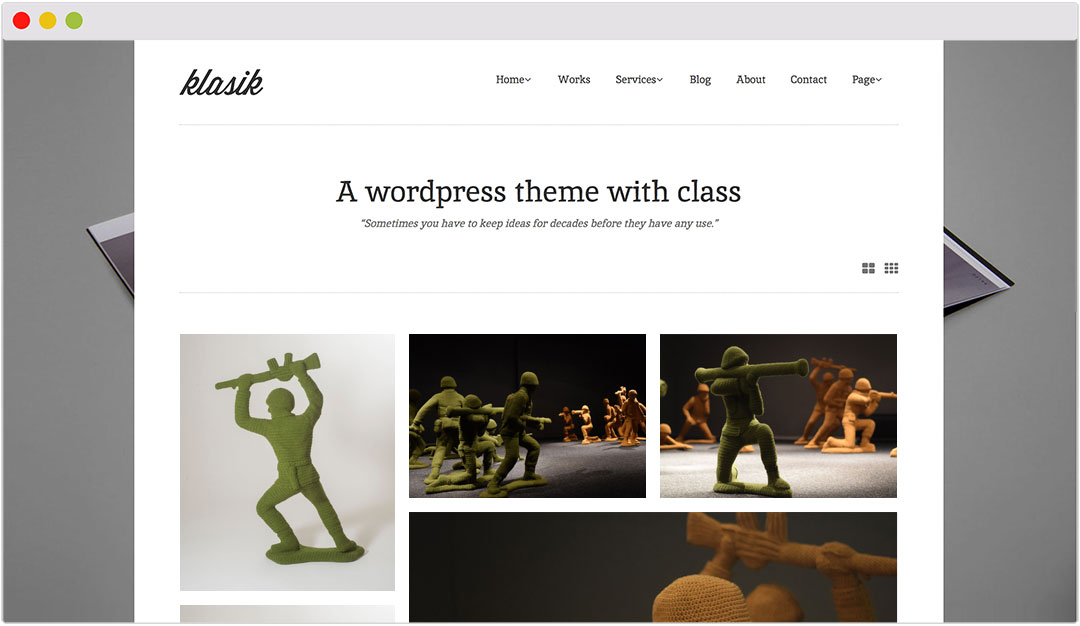 Klasik - clean and stylish WordPress theme for artists
