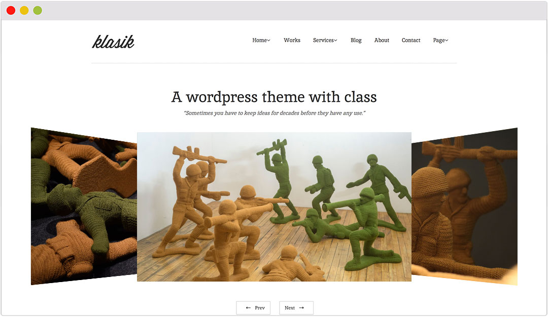 Klasik - clean and stylish WordPress theme for artists