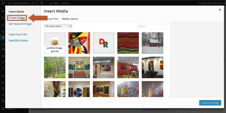 Click 'Create Gallery'