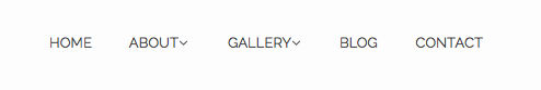 The navigation bar of your portfolio site