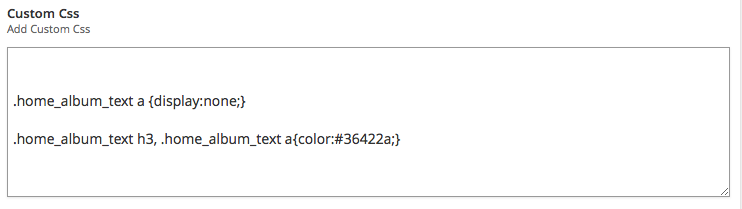 CSS to customise home page gallery images