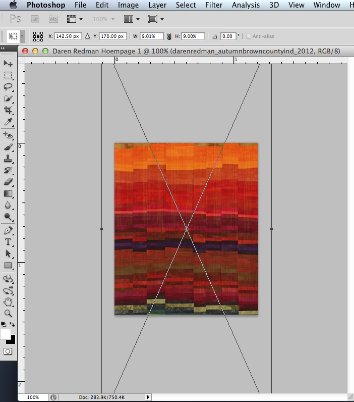Stretch the image to fill the space in Photoshop