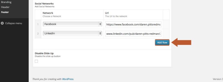 Add social icons to the footer of your WordPress site