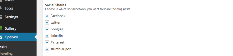 Select which platforms you'd like your blog posts to be shared on