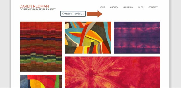 Content colour of your WordPress site