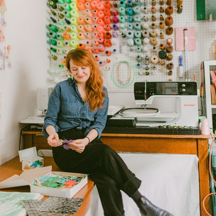 Amanda McCavour in her studio. Photo: Christine Lim
