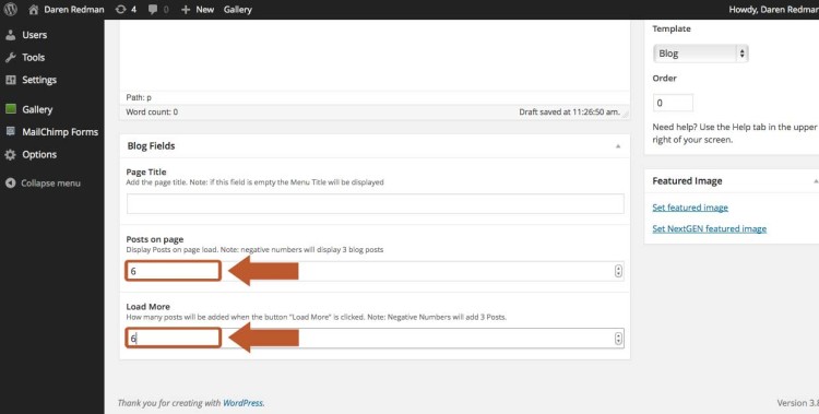 Select how many posts to show in the blog page