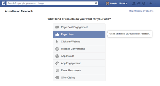 Create a Facebook ad to increase likes on your Artist page