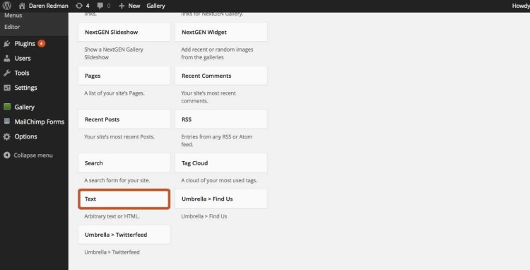 Add widgets to your sidebar