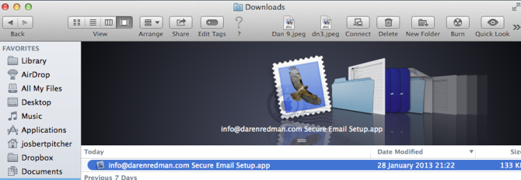 Configuring your domain email in Mac mail