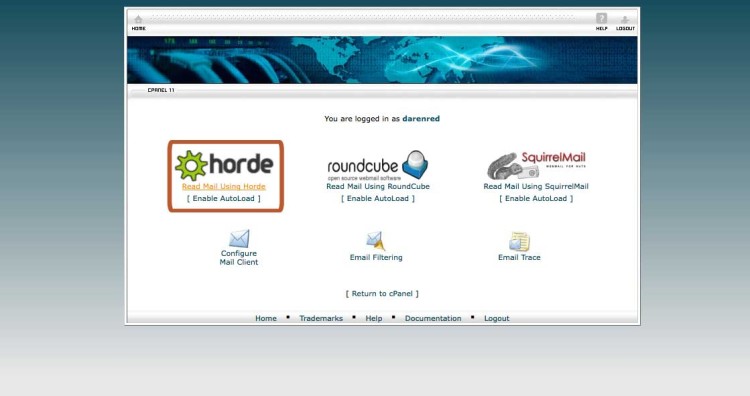 Choose a client in which to view your email
