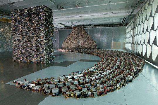 Susan Stockwell - Stack with Freefall in background, 2008