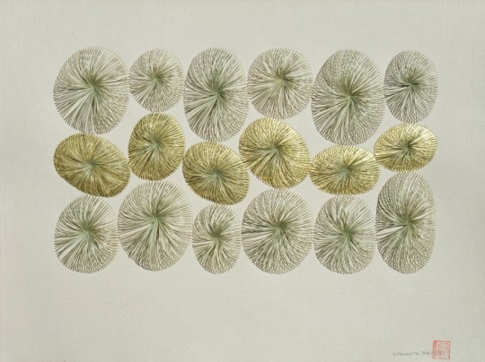 Kazuhito Takadoi uses embroidery to make beautiful modern art - Koishi (Pebbles)