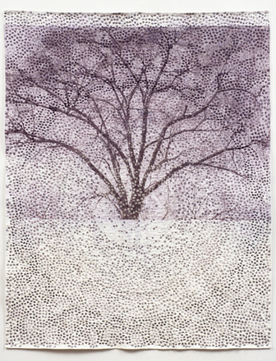 Contemporary embroidery and mixed media artist Joan Dreyer - Tree of Life 2